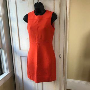 Diane Von Furstenberg Dress 4 red orange sleeveles